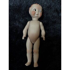 Vintage Kewpie Porcelain Bisque Doll Articulated Limbs Collectible 7" Winking